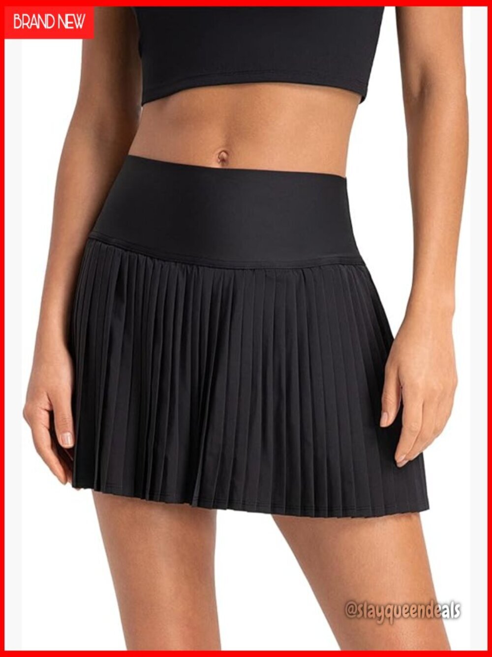 Lightweight Pleated Tennis Skirt with 3" Liner Shorts & Pockets